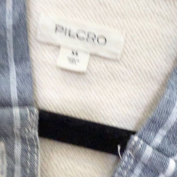 Anthropologie Pilcro Crafted Button Front Pullover Hooded Printed Lace Cream XS - Picture 6 of 8